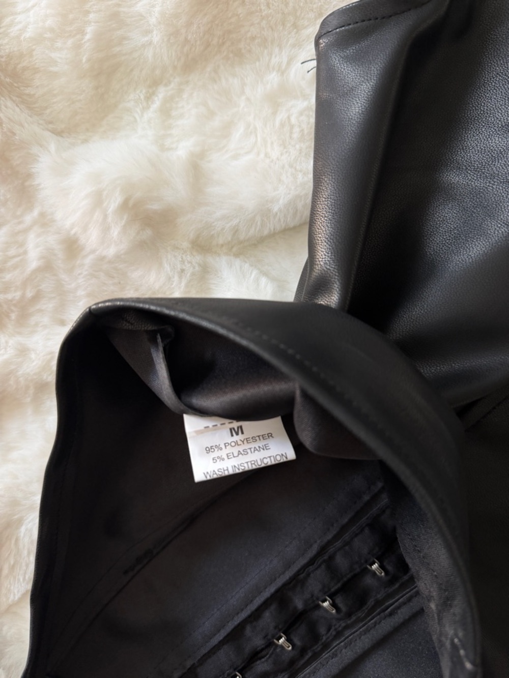 Miss Lola Black Faux Leather Corset Bodysuit - Picture 6 of 6